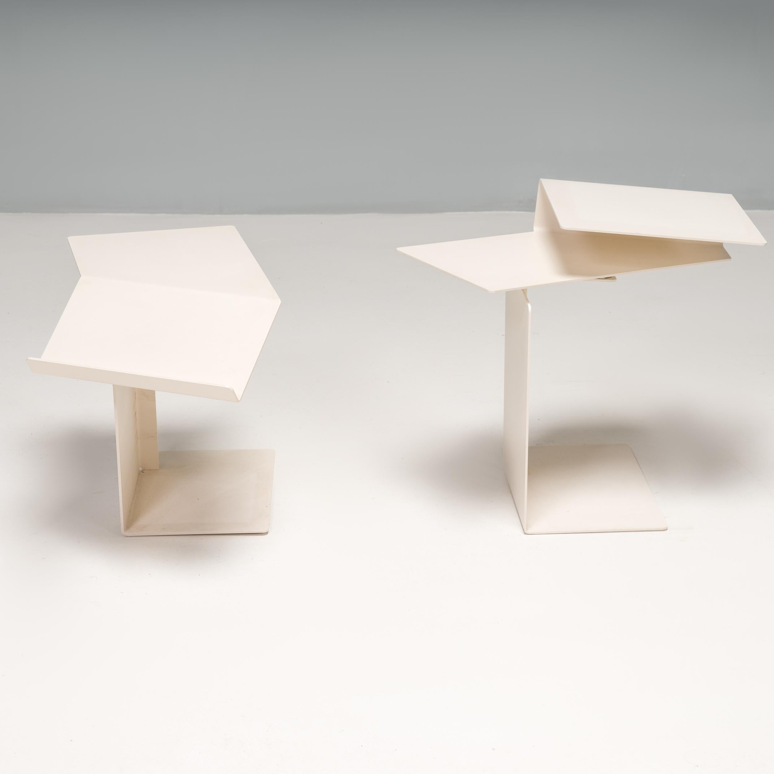 Originally designed by Konstantin Grcic for Classicon in 2002, the Diana side table collection features a multitude of variations on the origami-style design, each named after a letter in the alphabet.

Experimenting with how many planes could be
