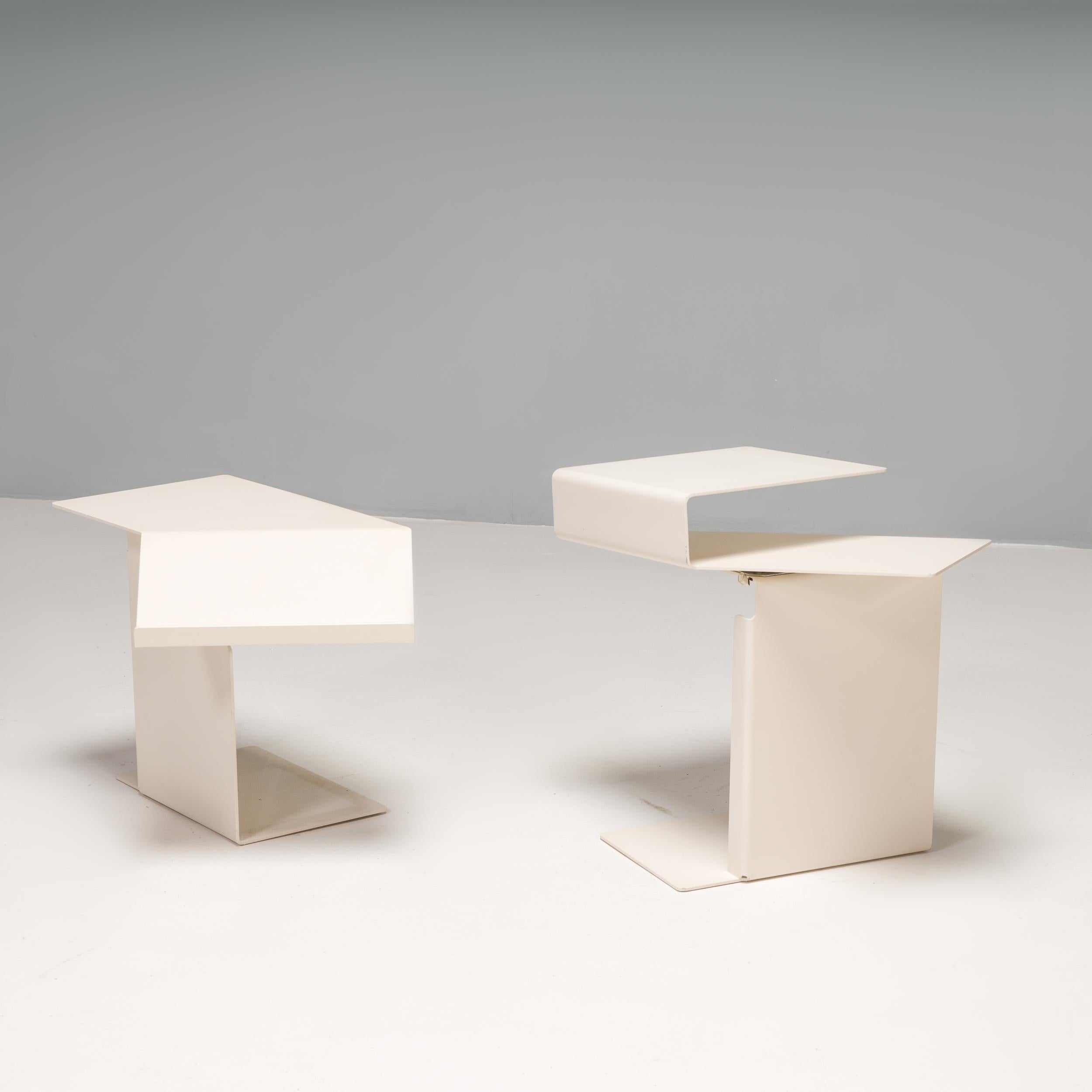 German Konstantin Grcic for Classicon Diana B White Side Tables, Set of 2