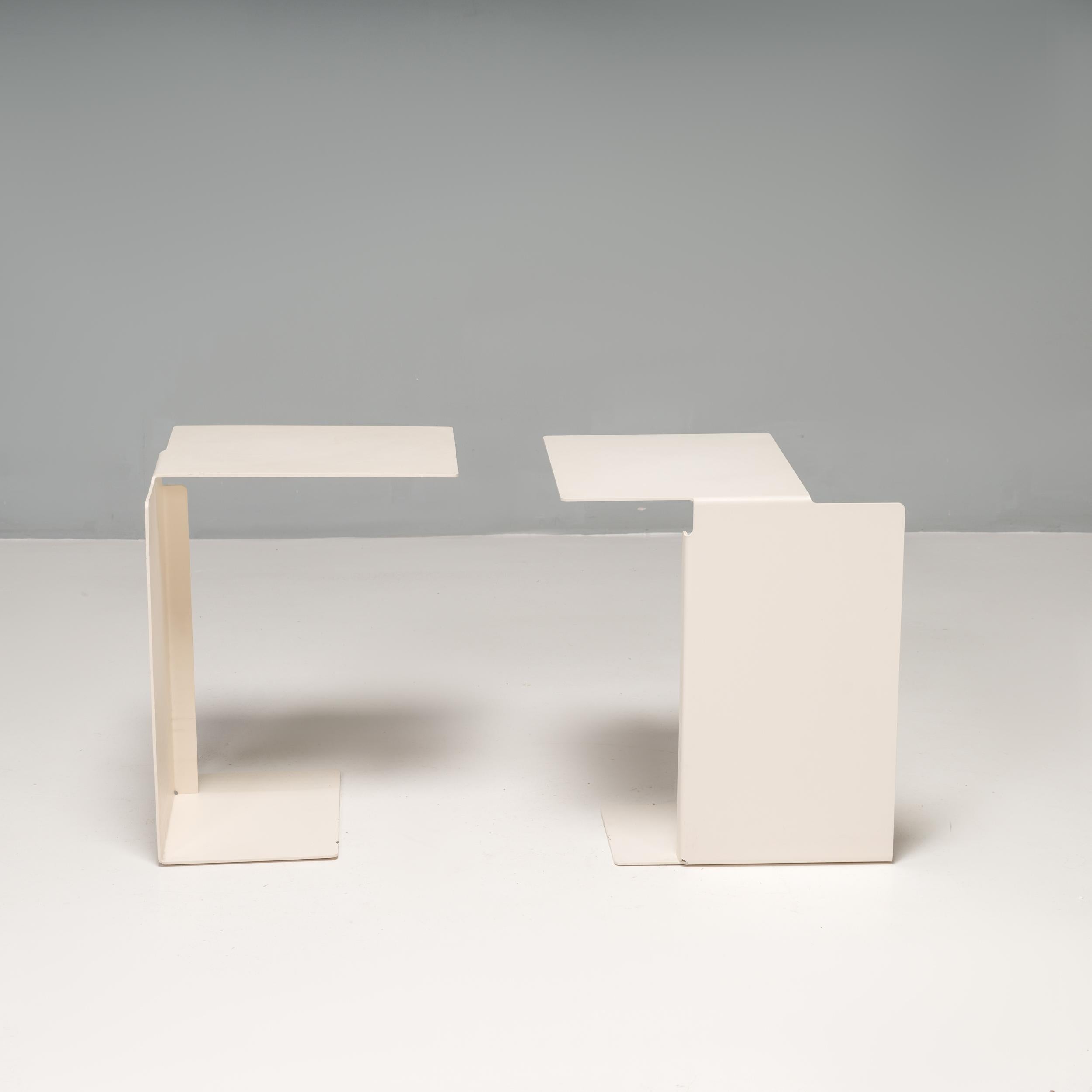 Konstantin Grcic for Classicon Diana B White Side Tables, Set of 2 In Good Condition For Sale In London, GB