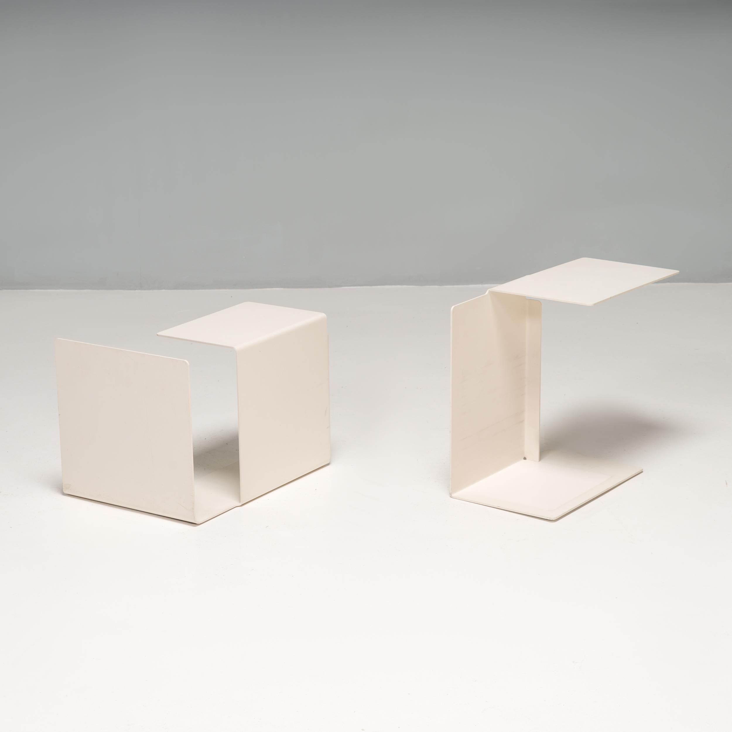 Originally designed by Konstantin Grcic for Classicon in 2002, the Diana side table collection features a multitude of variations on the origami-style design, each named after a letter in the alphabet.

Experimenting with how many planes could be