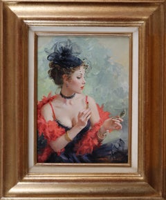 Elegant Lady with a Red Lipstick