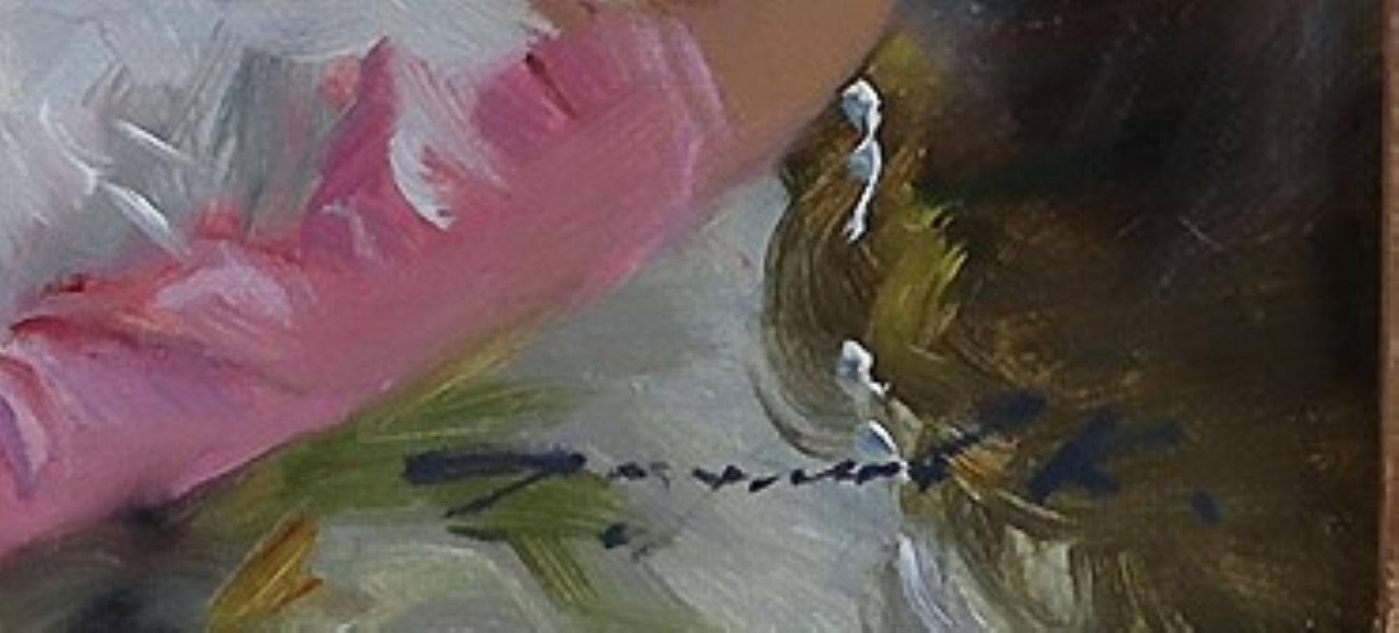 Konstantin Rasumow 
(Geboren 1974) Russisch

Elegante Dame mit Hut und Federboa, in einem Pariser Café 
Öl auf Leinwand: 16 x 21,5 Zoll. Rahmen: 23 x 28 Zoll. 

Das Werk von Konstantin Razumov wurde in den letzten 25 Jahren mehrfach auf Auktionen