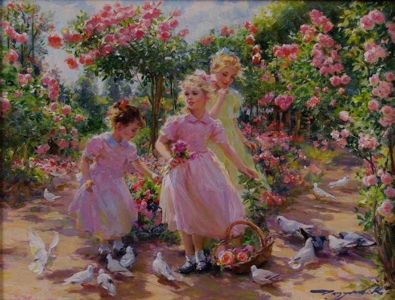 Konstantin Razumov  Landscape Painting - In the Rose Garden, Giverny 