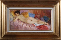 Reclining Nude Resting on a Bed
