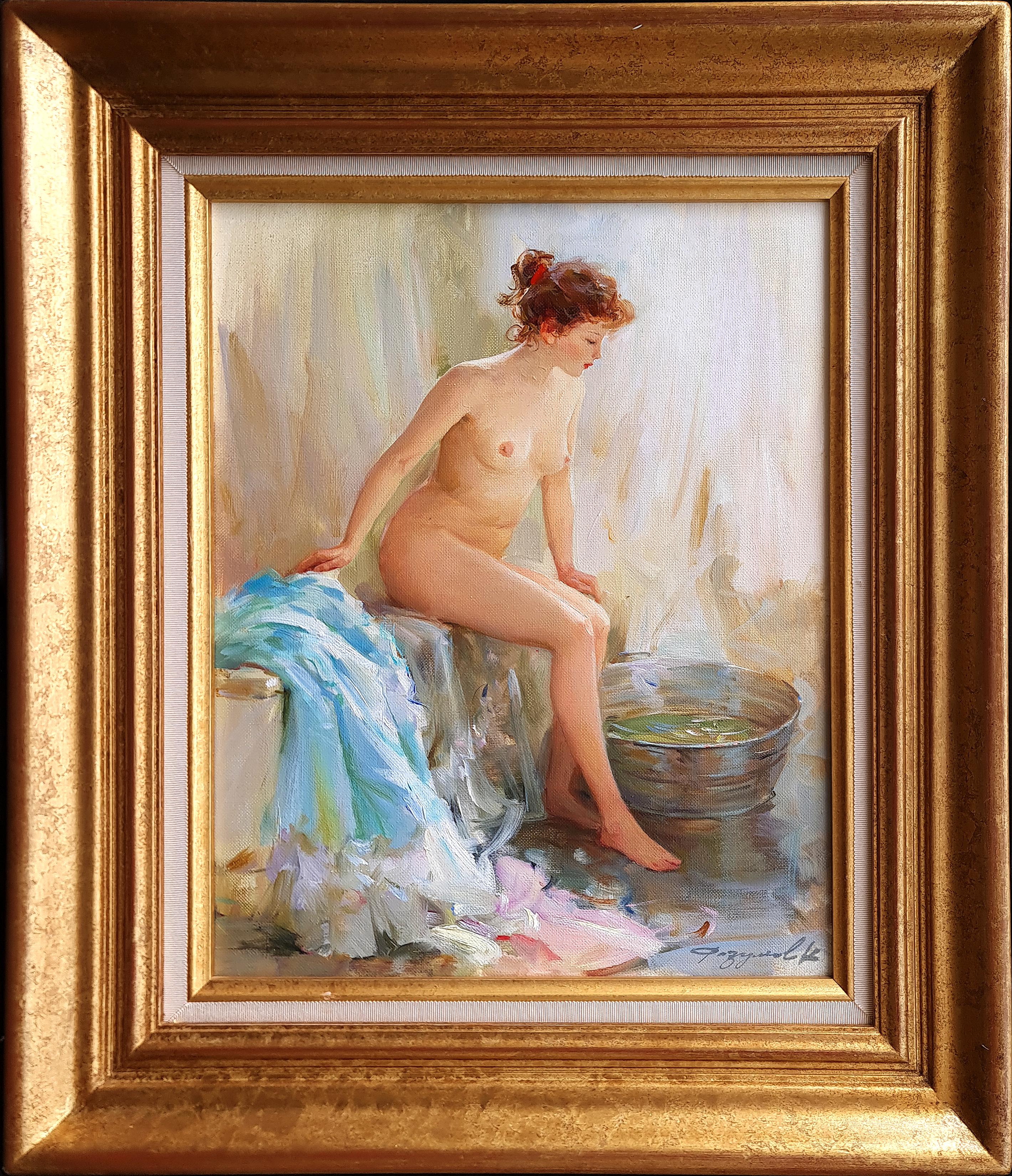 Portrait Painting Konstantin Razumov - Prêt pour le bain