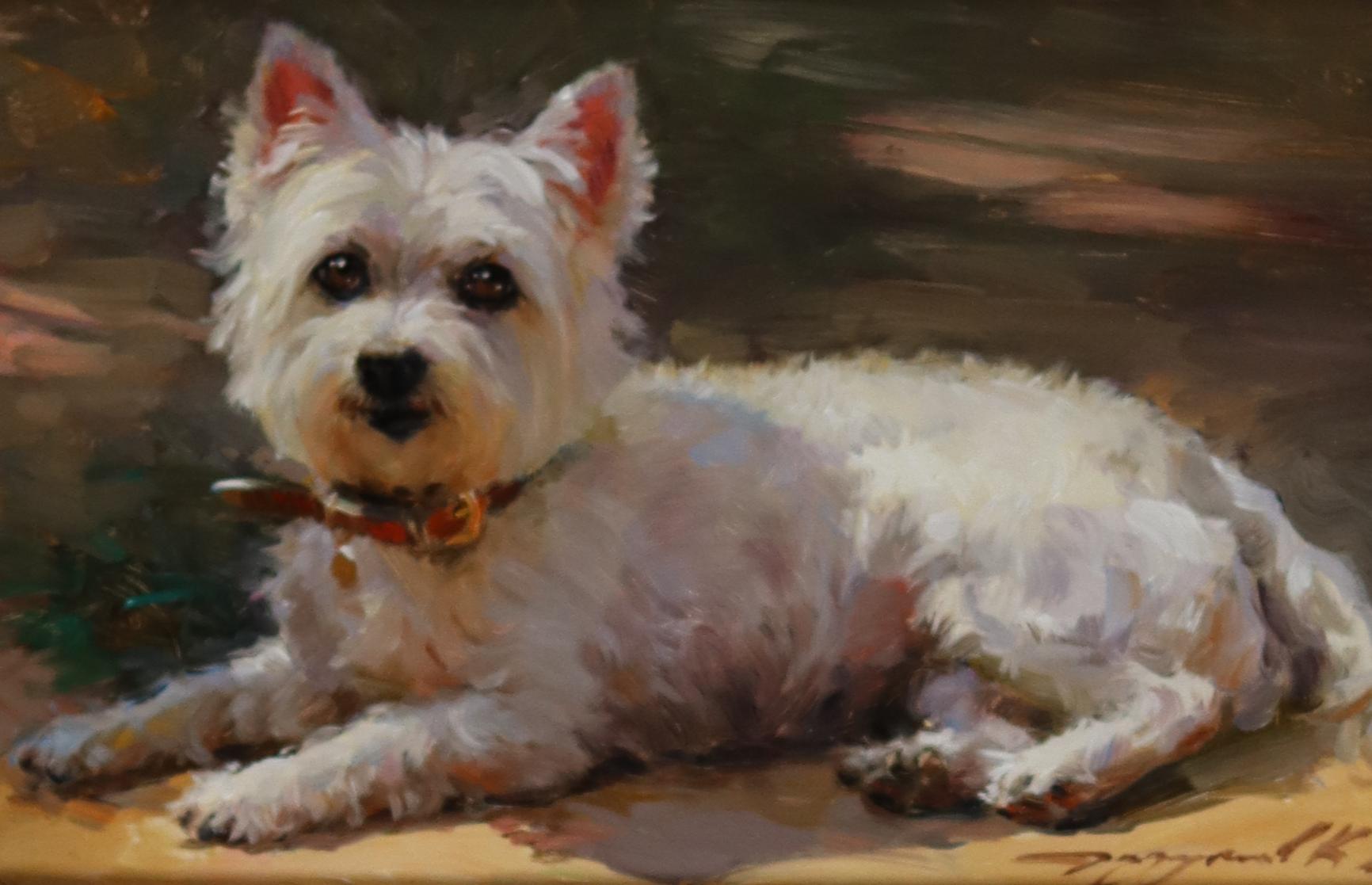  Konstantin Razumov  Animal Painting - A West Highland White Terrier