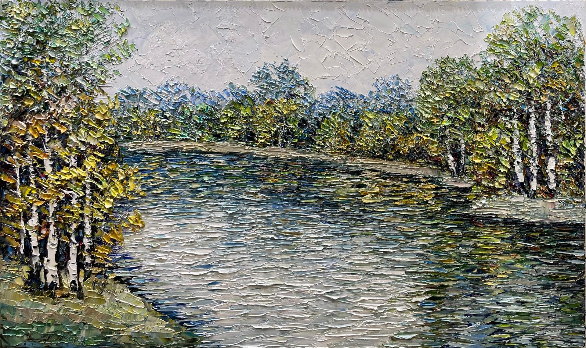 Konstantin Savchenko Landscape Painting - River's Edge