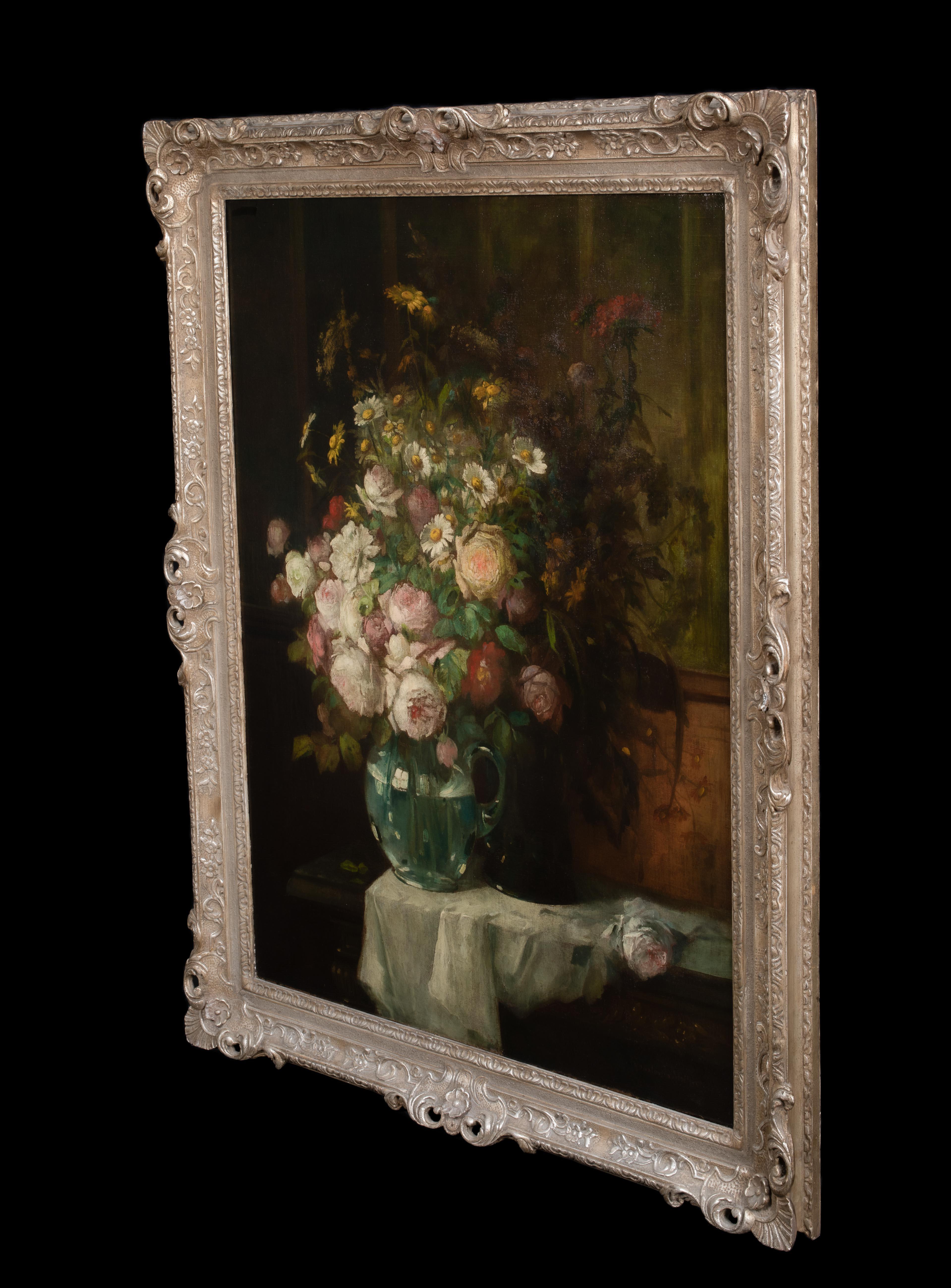 Still Life Of Flower In A Glass Vase, 19th Century  by KONSTANTIN STOITZNER  For Sale 7