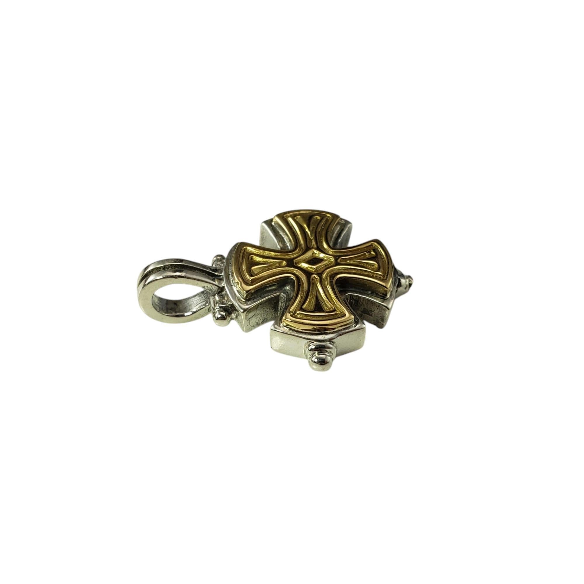 Konstantino 18K Yellow Gold and Sterling Silver Byzantine Cross Pendant #20591 1