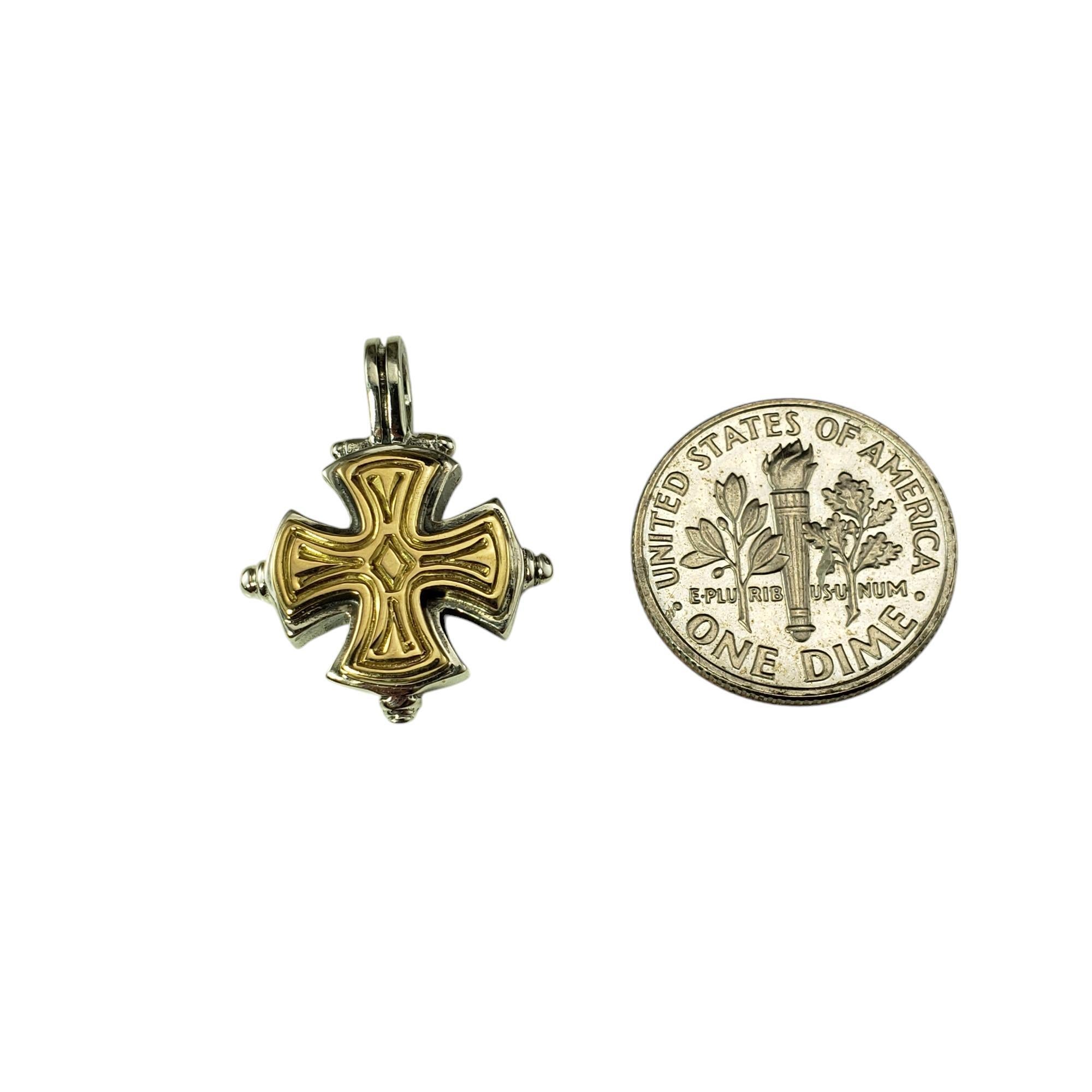 Konstantino 18K Yellow Gold and Sterling Silver Byzantine Cross Pendant #20591 3