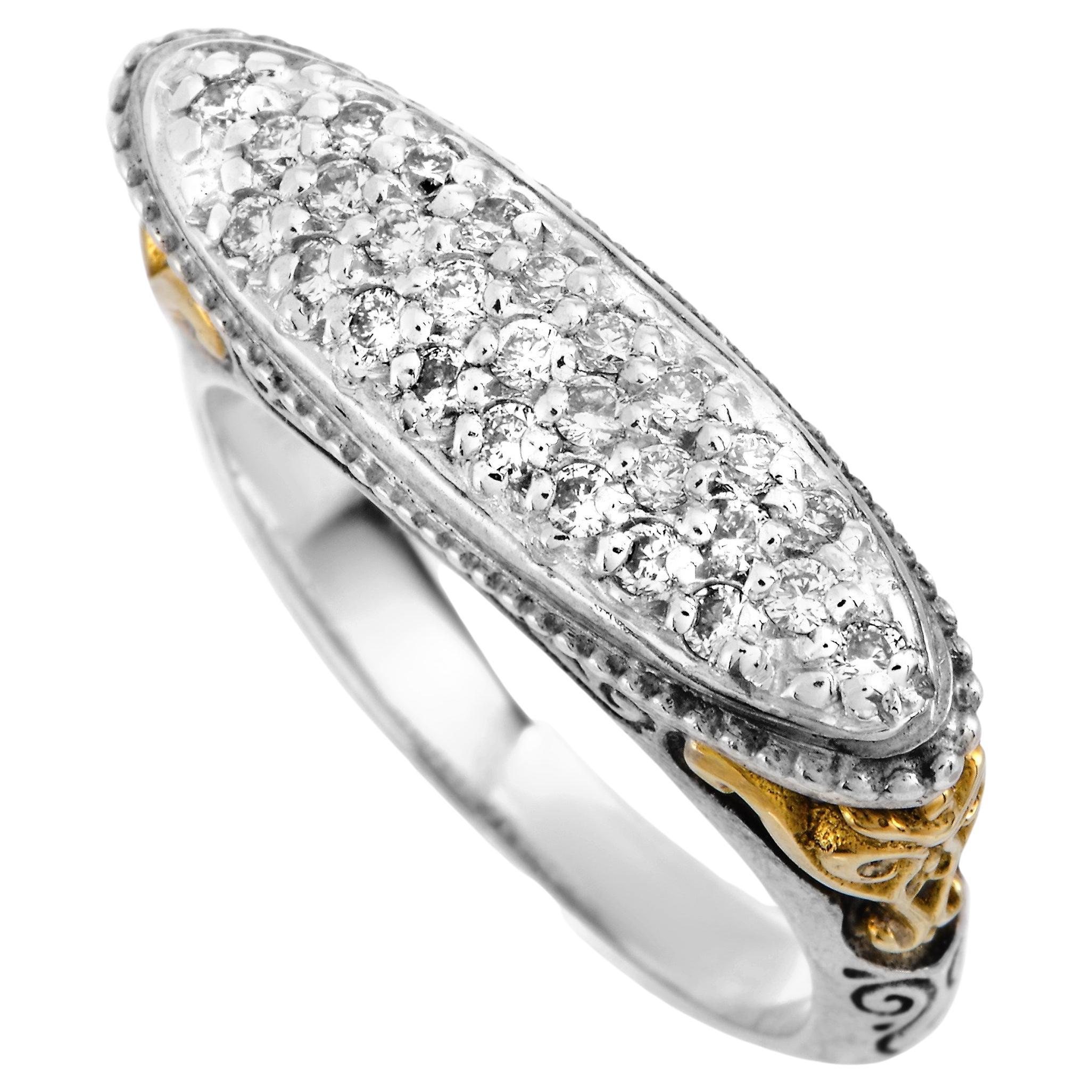 Konstantino 18K Yellow Gold and Sterling Silver Diamond Ring