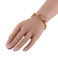 Konstantino 18K Yellow Gold Black Diamond & Tourmaline Bangle Bracelet