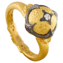 Konstantino 18K Yellow Gold Diamond and Ruby Ring KS05-050426