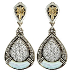 Konstantino 18K Yellow Gold & Sterling Silver Diamond & Mother of Pearl Earrings