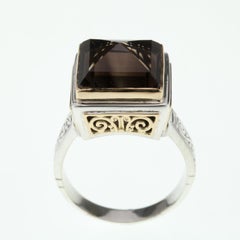 Konstantino 18k Yellow Gold & Sterling Silver Smoky Quartz Ring