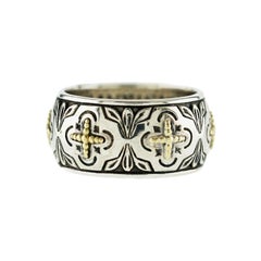 KONSTANTINO, bague en argent sterling 925 plaquée or 18 carats, taille 7
