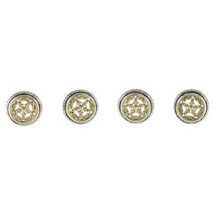 KONSTANTINO : Boutons de manchette « Tuxedo » en argent sterling 925 plaqué or 18 carats