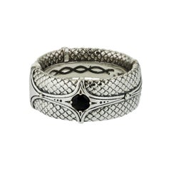 KONSTANTINO Anello da uomo in argento sterling 925 con spinello nero "Aeolus", misura 10