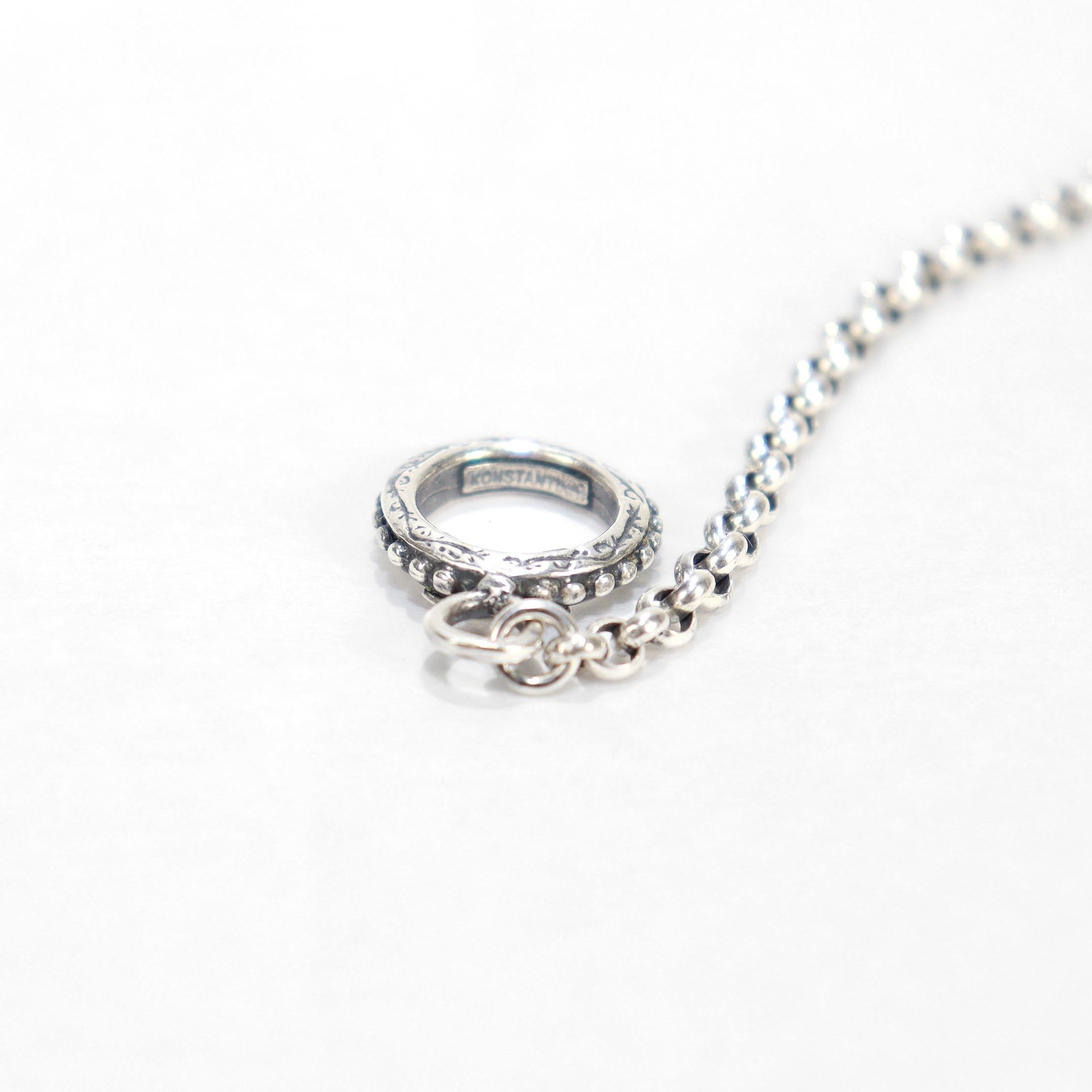 Konstantino Aspasia Sterling Silver & Gold Bullet Station Necklace For Sale 10
