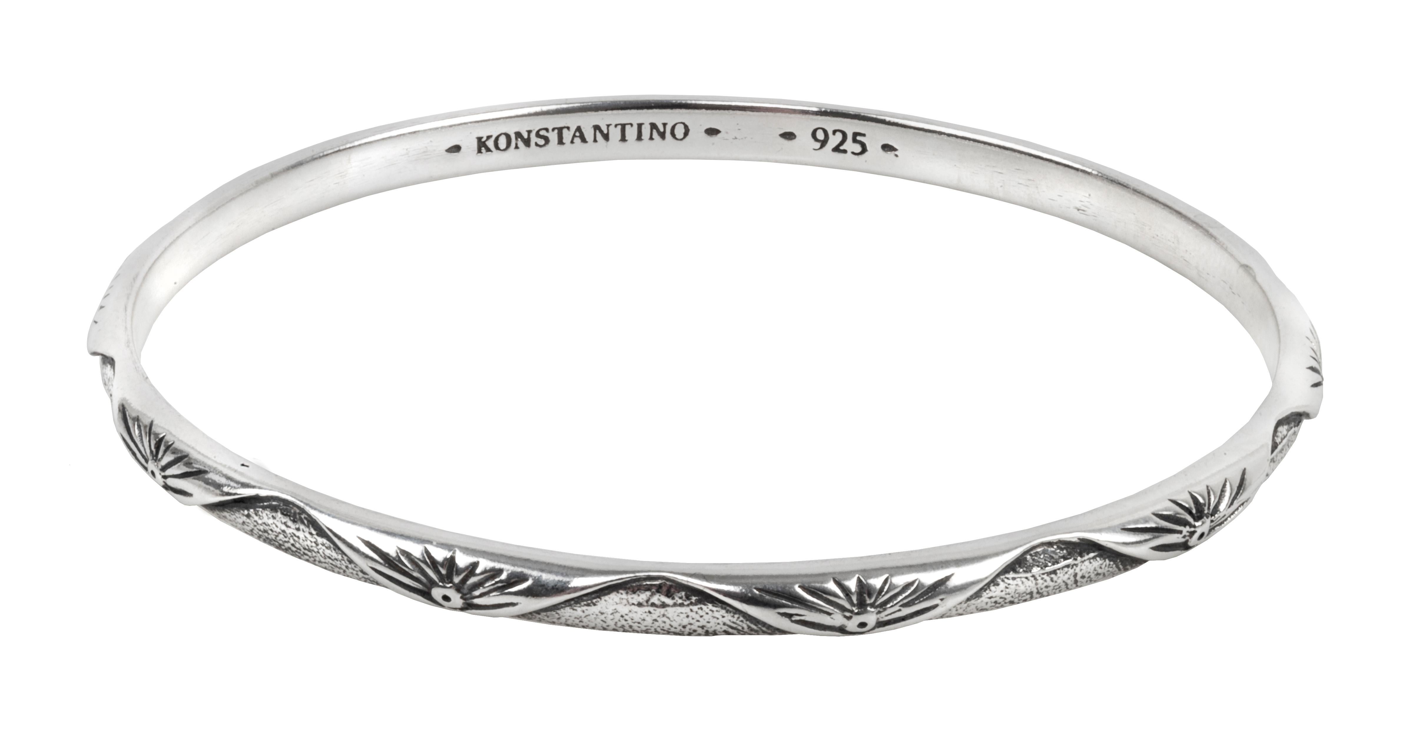 Artisan Konstantino Astria Bangle Bracelet in Sterling Silver  For Sale