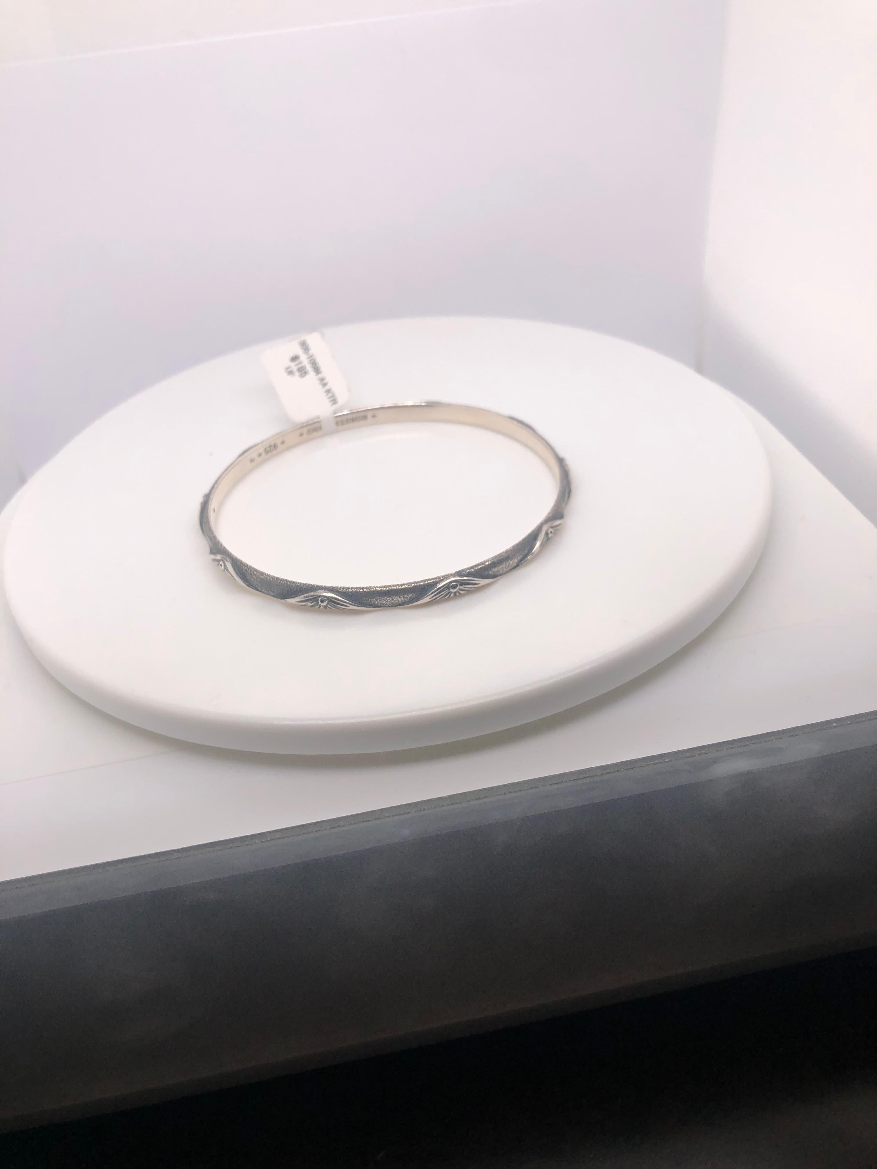 Konstantino Astria Bangle Bracelet in Sterling Silver  In New Condition For Sale In Dallas, TX