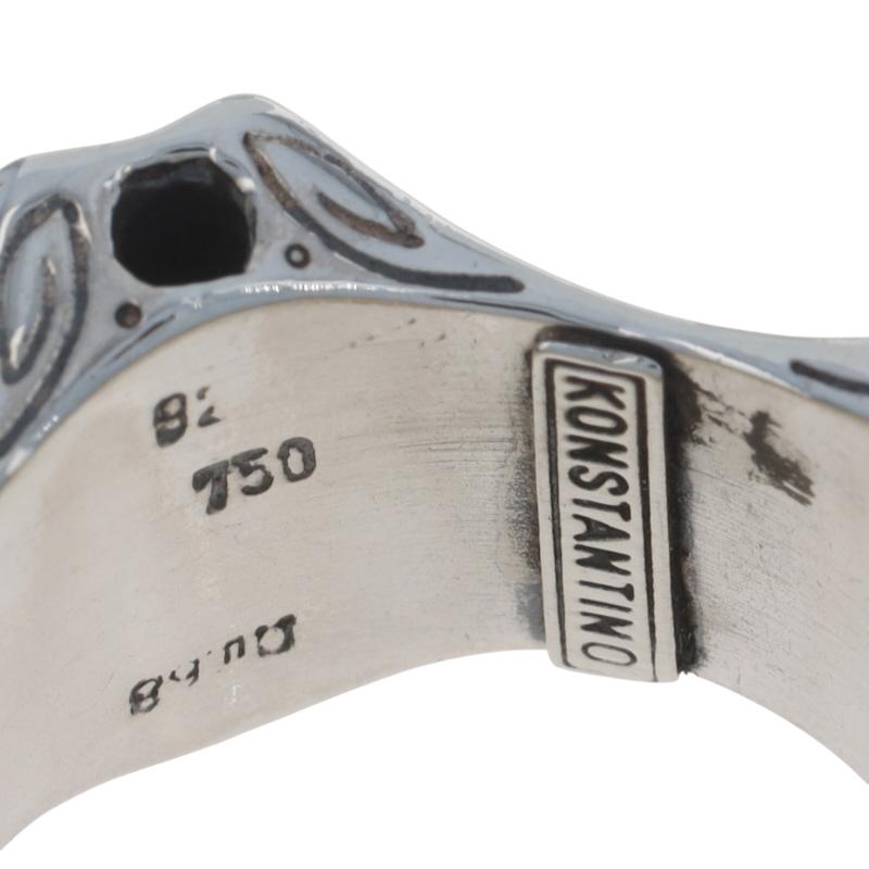 Anello Konstantino Topazio Blu Sterling 925 Oro Giallo 18k Ovale .40ctw SZ 6 in vendita 2