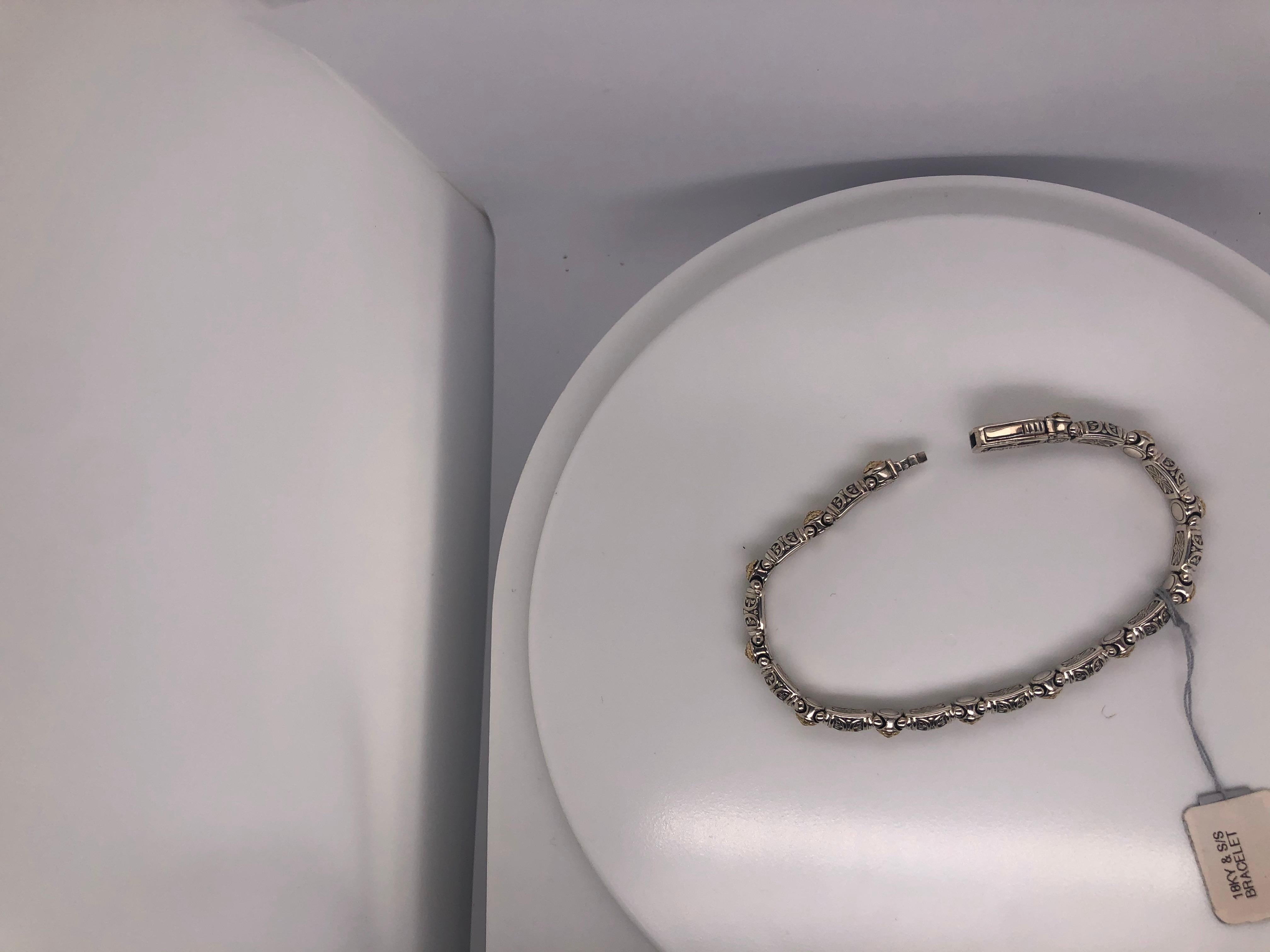 Konstantino Bracelet in Sterling Silver and Yellow Gold In New Condition For Sale In Dallas, TX