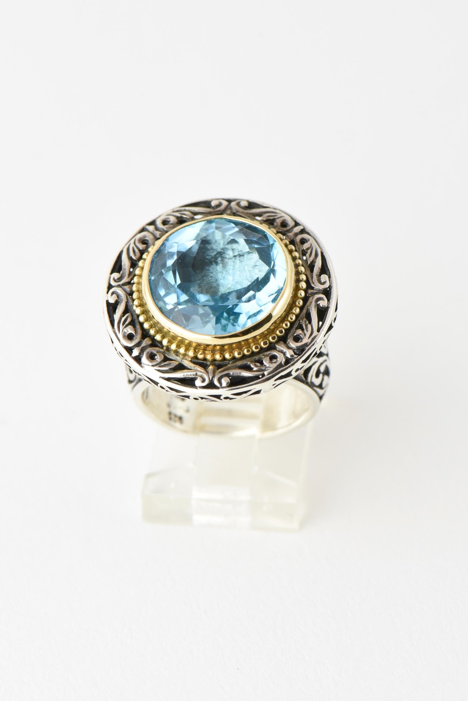 konstantino blue topaz ring