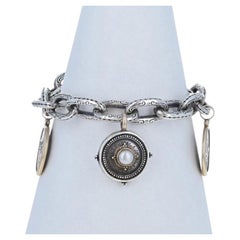 Konstantino Charm Bracelet 7 1/2" - Sterling 925 & Yellow Gold 18k Coin-Inspired