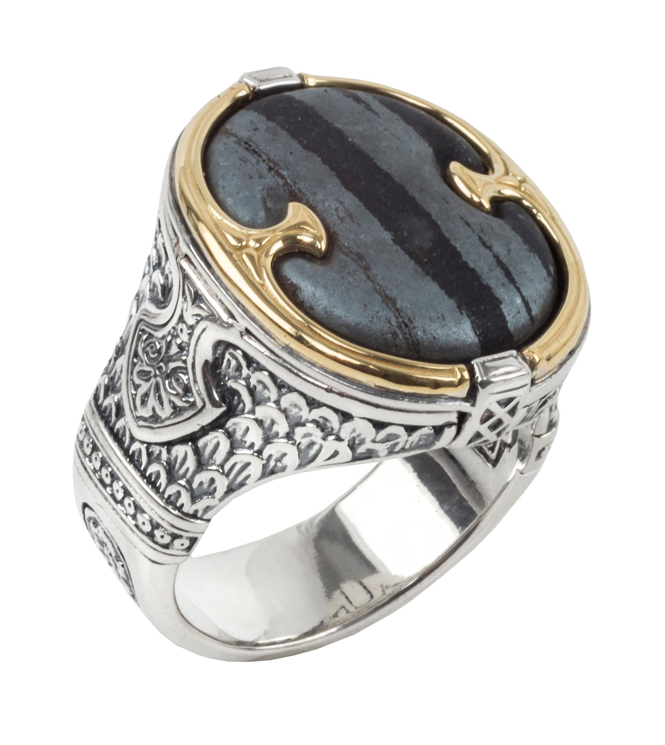 Konstantino Gents Ring with Ferrite  In New Condition In Dallas, TX