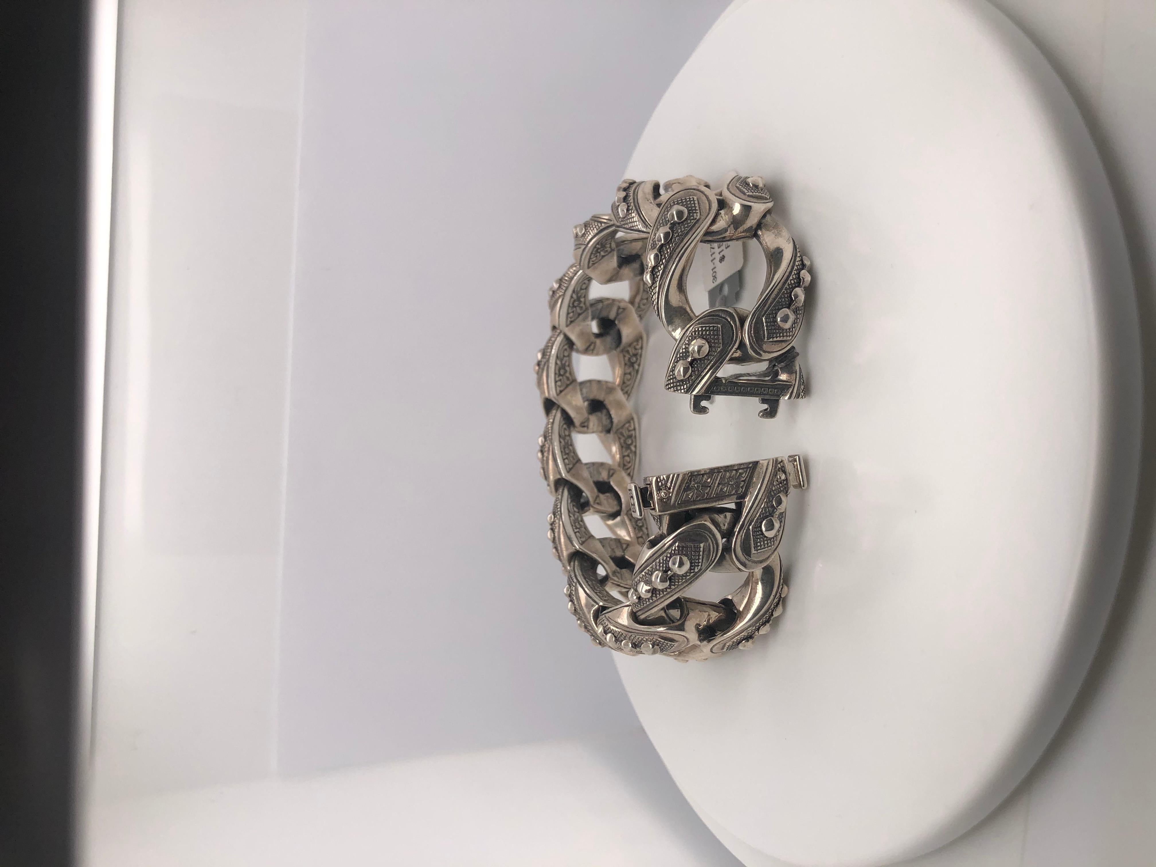 Artisan Konstantino Large Sterling Silver Bracelet