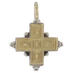 Konstantino Maltese Cross Pendant - Sterling Silver 925 Yellow Gold 18k Faith