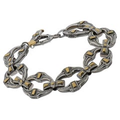 Konstantino Myrmidones Sterling Silver & Bronze Link Bracelet