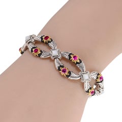 Konstantino Nemesis S. Armband aus Silber und 18 Karat Gold, Turmalin und MOP