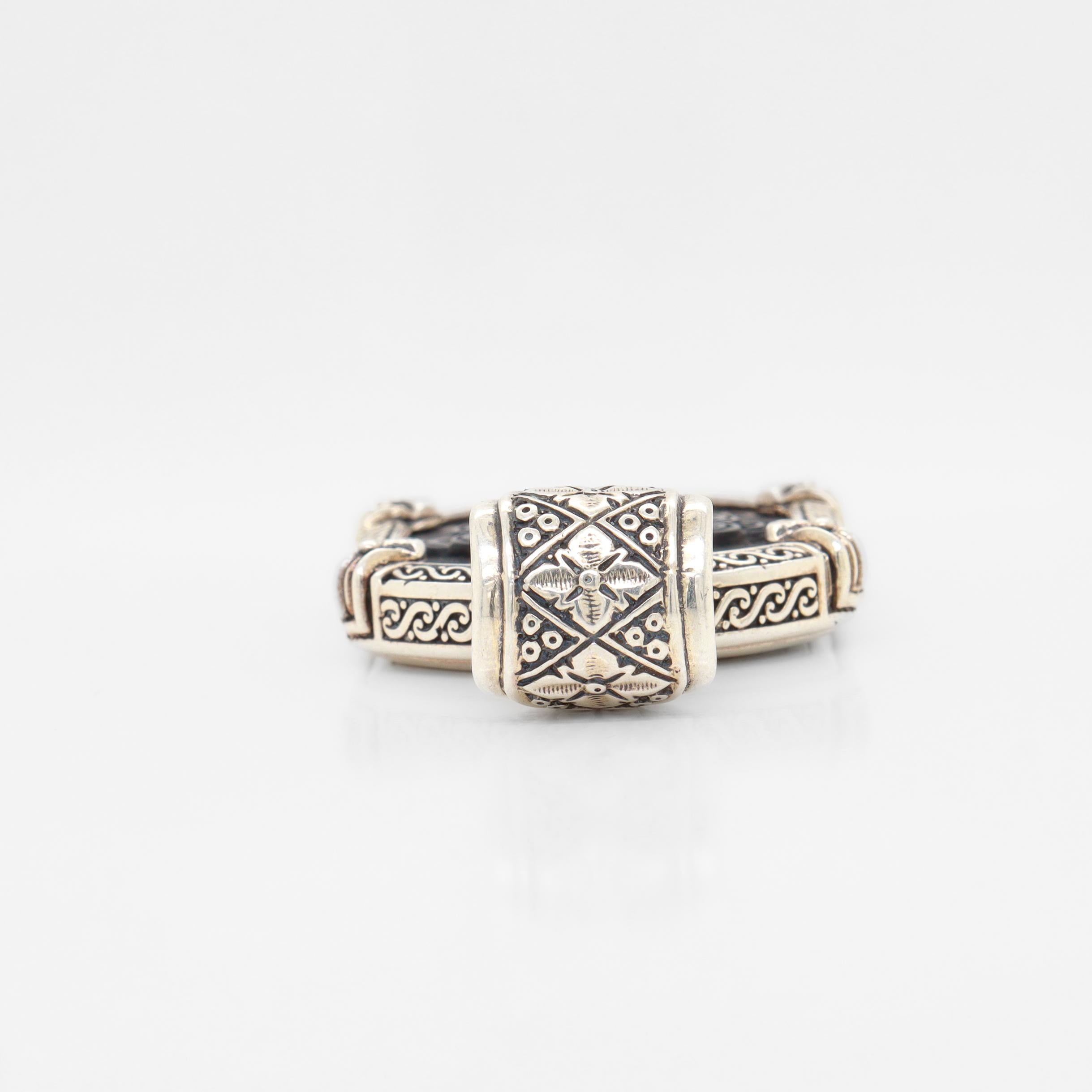 Croce con ciondolo in onice intagliato e argento sterling di Konstantino Paganini IC XC NI KA in vendita 5