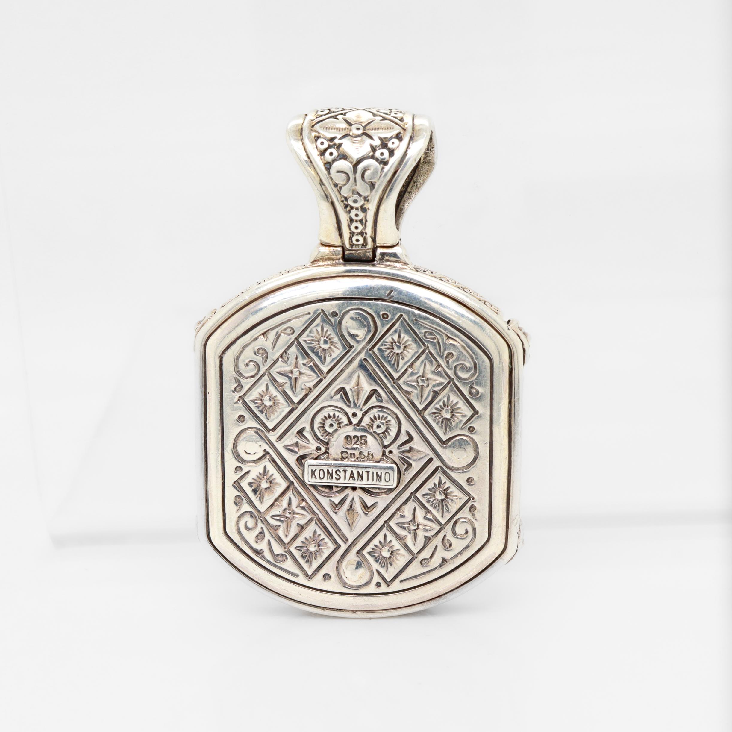 Croce con ciondolo in onice intagliato e argento sterling di Konstantino Paganini IC XC NI KA in vendita 2