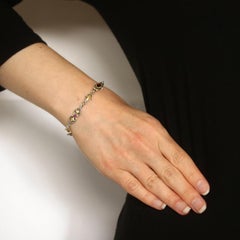 Konstantino Pulsera de granate rodolita 6 3/4" Oro amarillo 925 18k 3,32ct