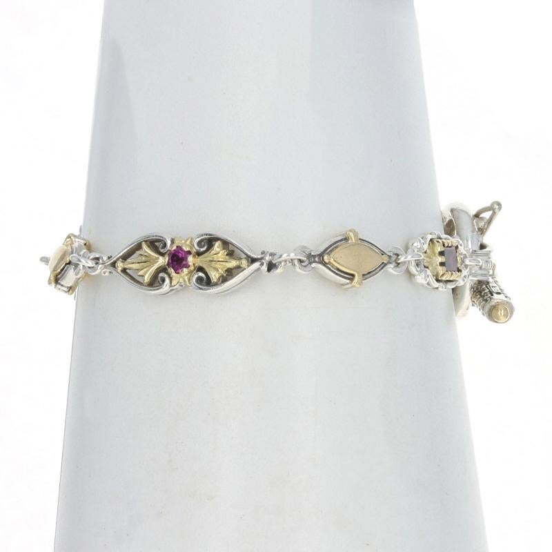 Taglio marquise Konstantino Bracciale con Granato Rodolite 6 3/4
