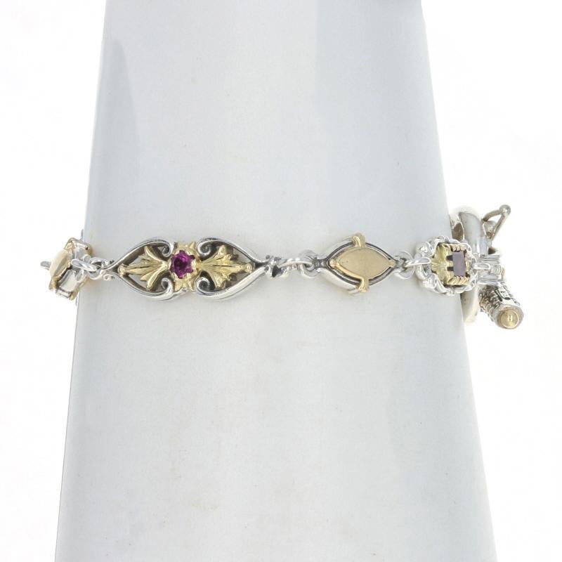 yellow gold rhodolite bracelet