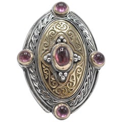 Used Konstantino Ring with Pink Tourmalines