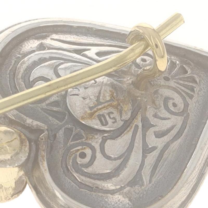 Konstantino Rubin Herz Scrollwork Tropfen Ohrringe 925 18k Runde .30ctw durchbohrt Damen im Angebot