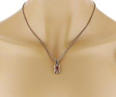 Collar de KONSTANTINO con colgante de corindón en forma de cúpula, de plata de ley y oro de 18 quilates, de 18"