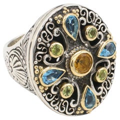 Konstantino Sterling Silver & Gold Multi-Colored Gemstone Ring