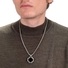 Konstantino Sterling Silver 'Paganini' Onyx Cross Pendant