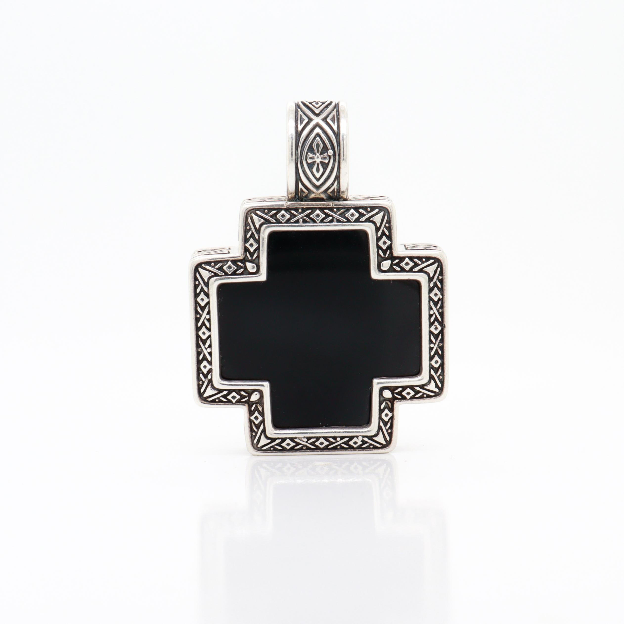 Cabochon Ciondolo a forma di croce in onice 
