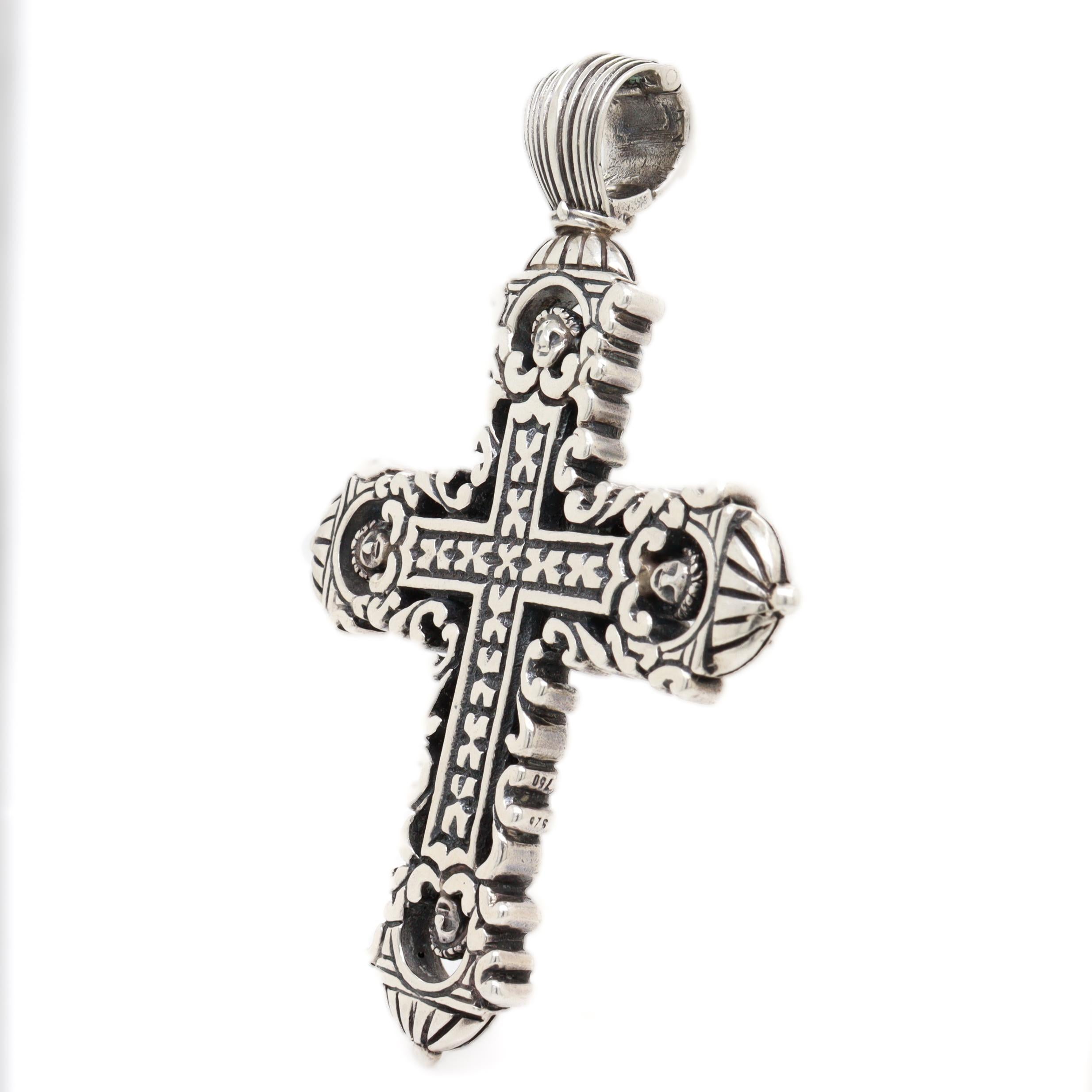 Konstantino Sterling Silver Pendant Cross for a Necklace For Sale 1