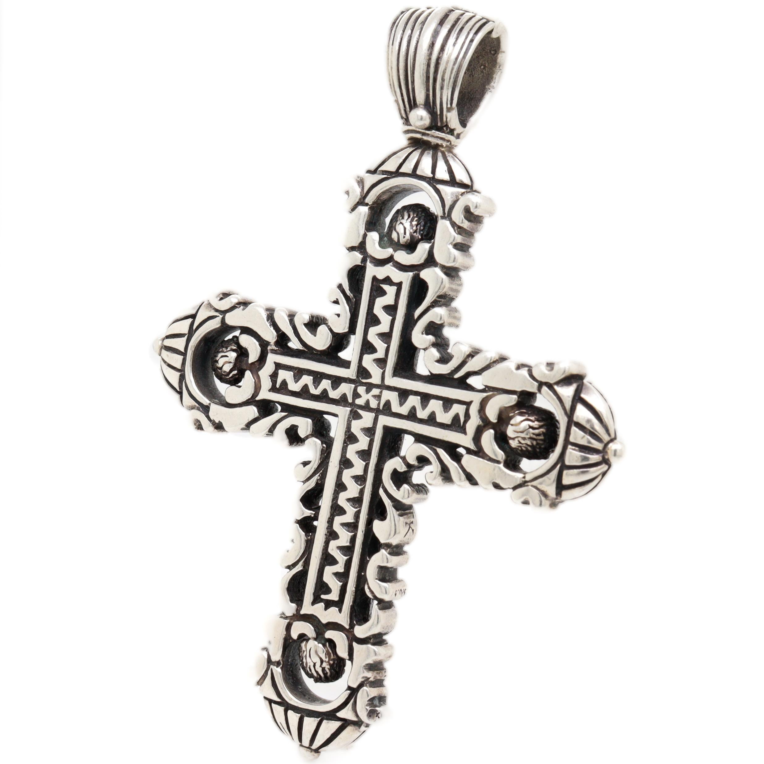 Konstantino Sterling Silver Pendant Cross for a Necklace For Sale 2