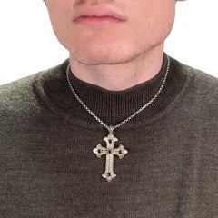 Ciondolo a forma di croce in argento e oro 18 carati di Konstantino con accenti di onice