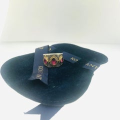 Konstantino Three Pink Tourmaline Ring in 18 Karat Gold and Sterling Silver