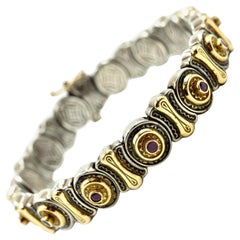 Konstantino Two-Tone Garnet Bracelet